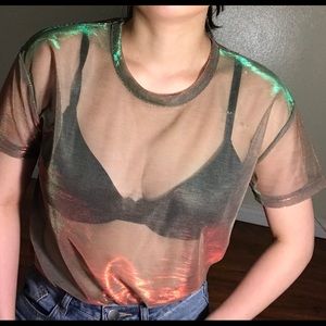 Vintage style Mesh top